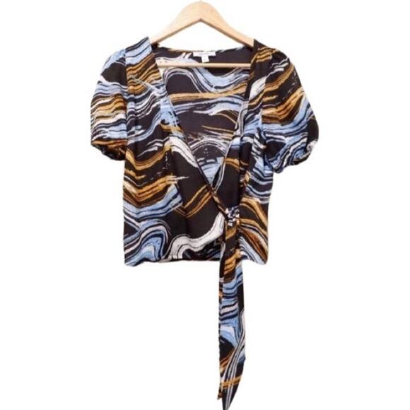 Nine West short sleeve wrap short sleeve top - Picture 1 of 7